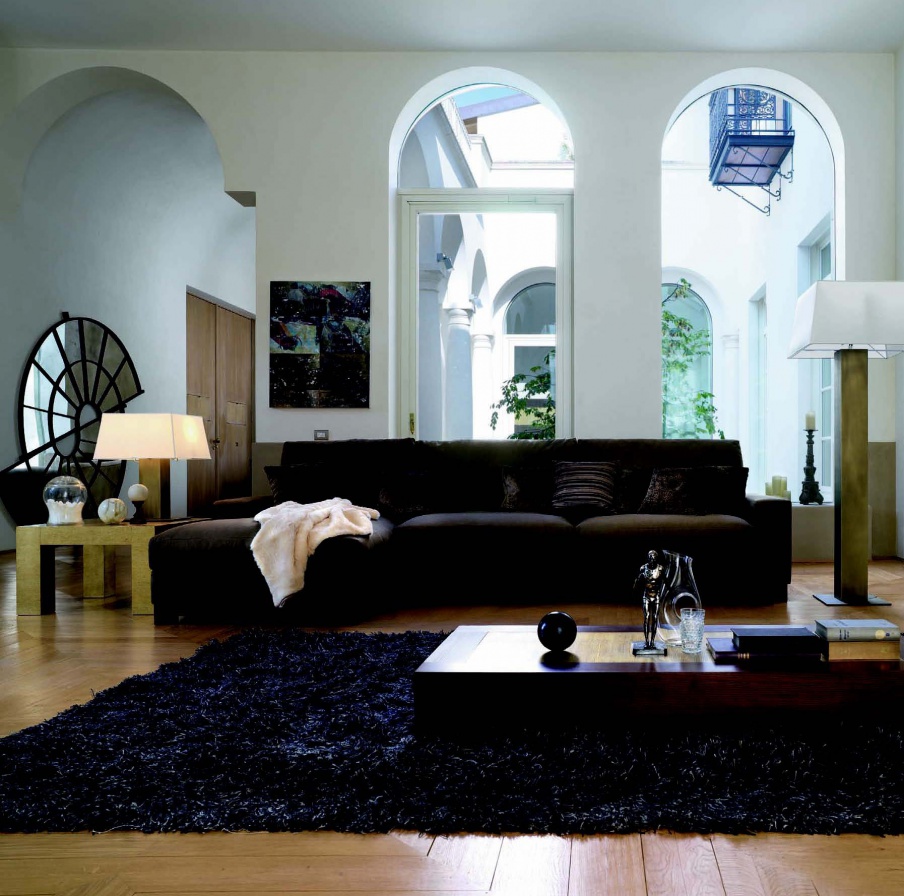 Corner sofa low lying Roberti Rattan