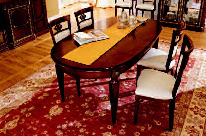 Dining table with oval top, San michele