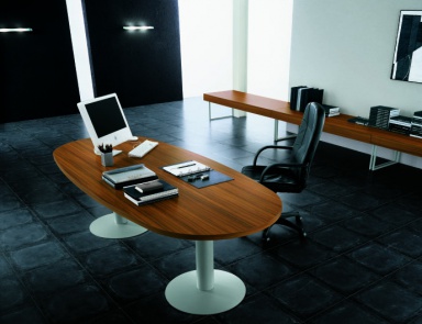 Writing table with oval top, Santa Lucia