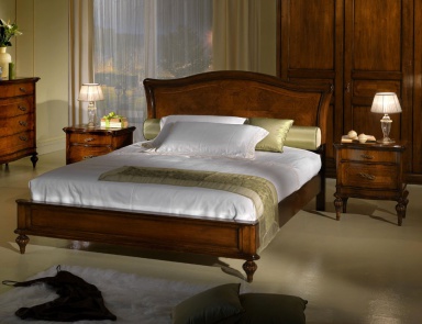 Double bed on figured legs, Zilio