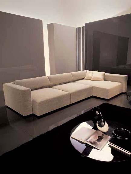Corner sofa with a hidden frame, Desiree