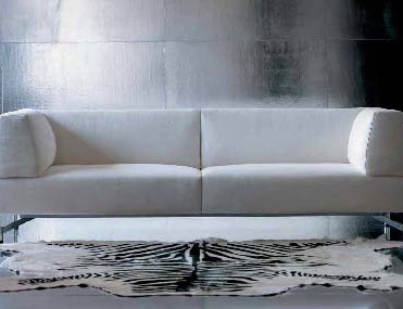 Double sofa bed with metal legs, Desiree