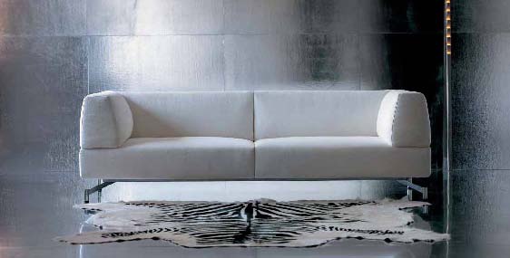 Double sofa bed with metal legs, Desiree