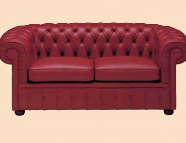 Chair in leather upholstery, Linea Due