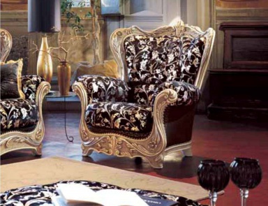 Armchair with Ottoman, Linea Due