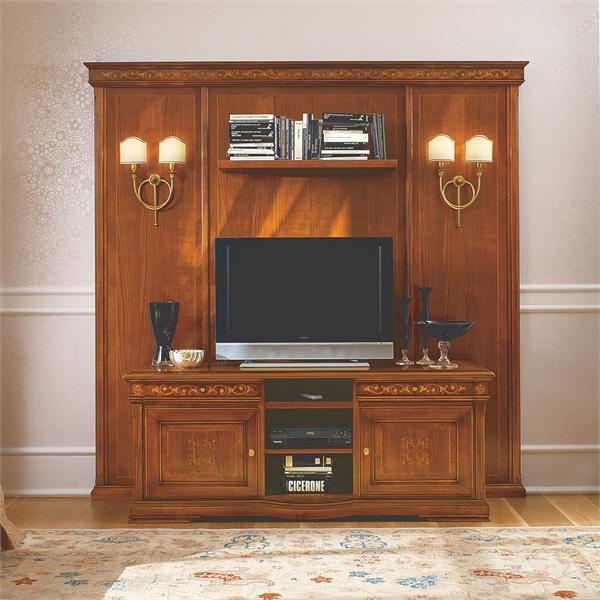 Modular system, Medici living room Mobiltrevi Luxury furniture MR