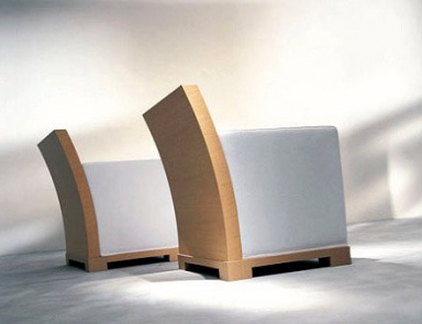 Armchair in fabric ANDAMAN POLTRONA LEGNO, Orizzonti