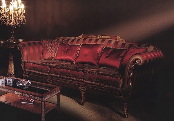 Sofa with rolled armrests, Ceppi