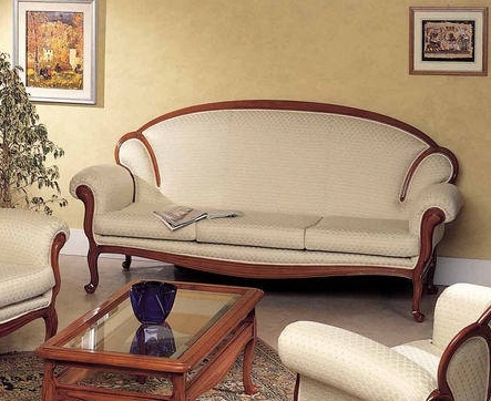 Three seater sofa with curved backrest, BTC