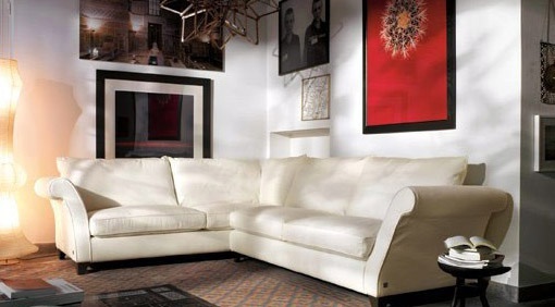 Corner sofa with a hidden frame, Excelsa - Busnelli