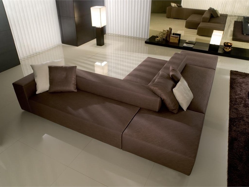 Corner sofa with a hidden frame, Libero - CTS Salotti
