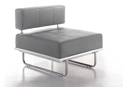 Chair on a metal frame, Art Leather