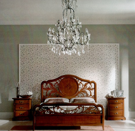 Double bed with high headboard, Domus Mobili