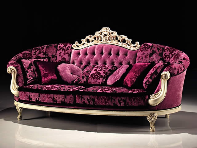 Sofa with quilted backrest, Bakokko