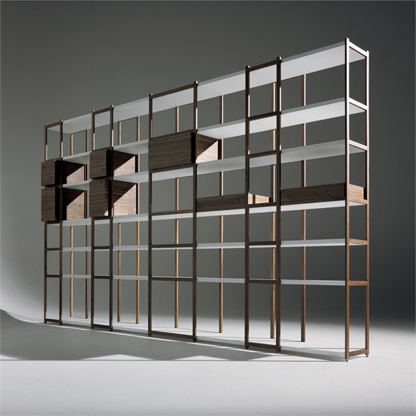 High bookcase with open shelves, Horm