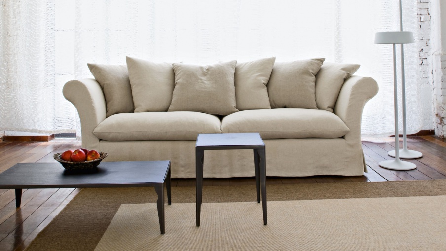Two-seater sofa with frame of wood Kim, Busnelli