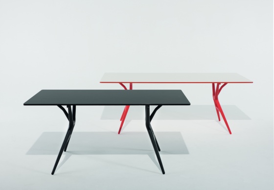 Tables in the style of hi-tech