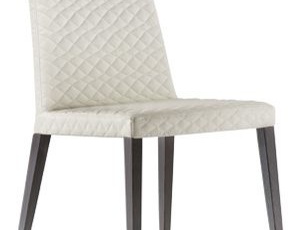 Chair in leather upholstery, Pedrali