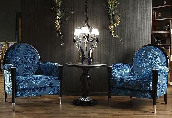 Upholstered furniture in the style of glamour
