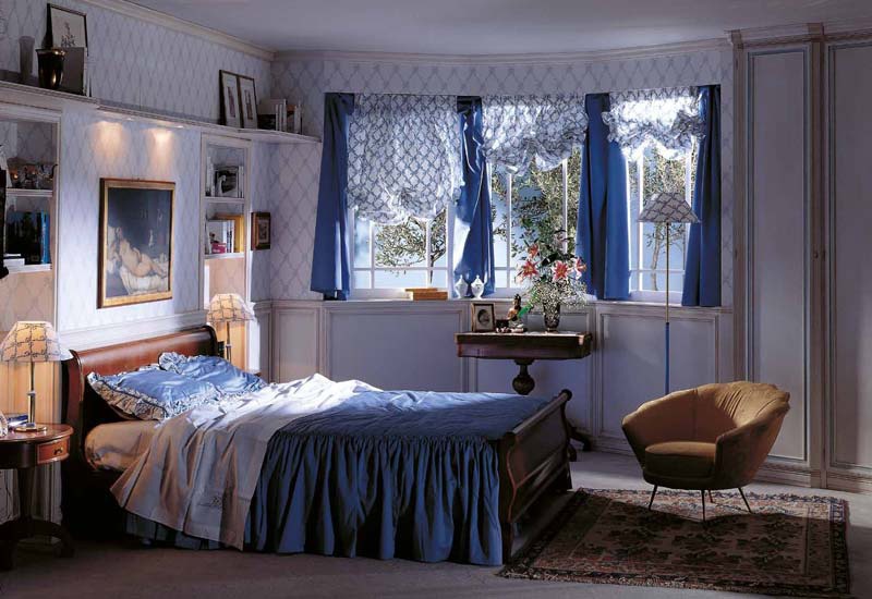 Double bed with headboard, Bucalossi