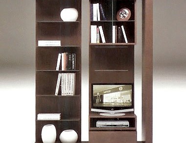 Bookcase with open shelves, Natuzzi (modern living room furniture)