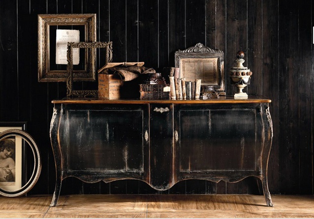 Pedestal with antique finish Stella del Mobile