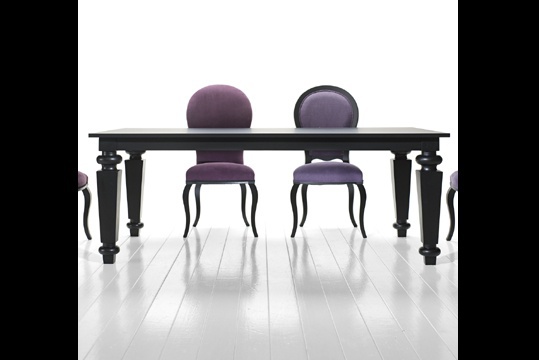 Dining table, Seven sedie perfectly