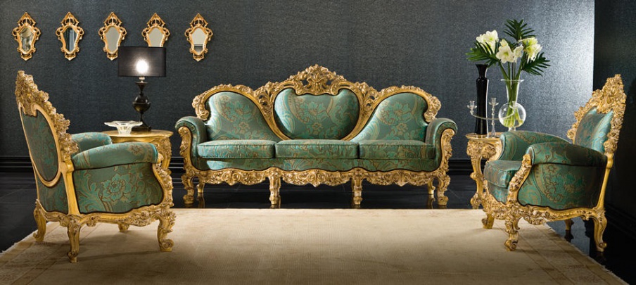 Sofa set of four pieces PLUTON, Silik