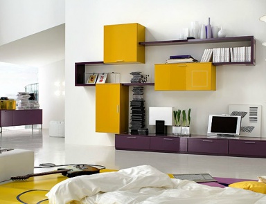 Modular system made of solid wood, Santa Lucia