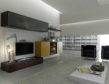 Modular system made of solid wood, Santa Lucia