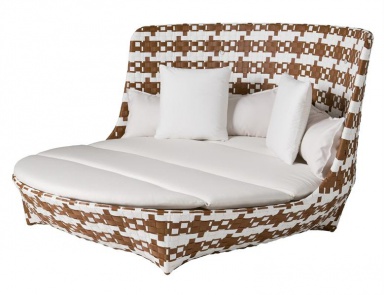 Bed with high headboard, Cape West bed - Driade