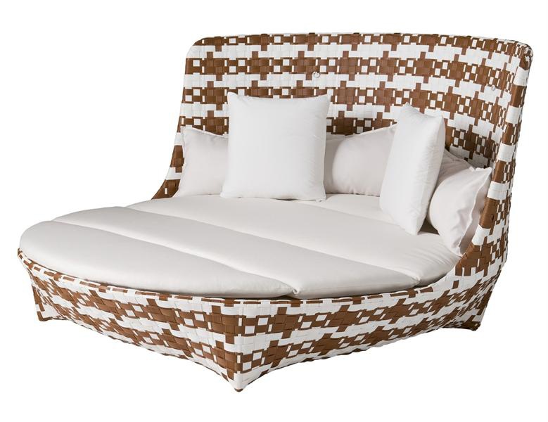 Bed with high headboard, Cape West bed - Driade