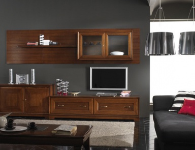 Modular system made of solid wood, at the stilema stand