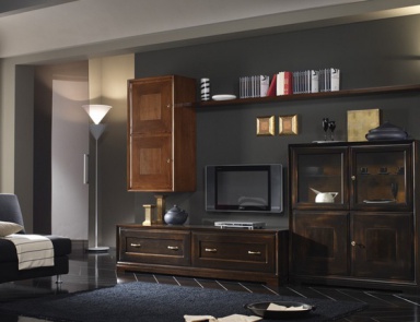 Modular system made of solid wood, at the stilema stand