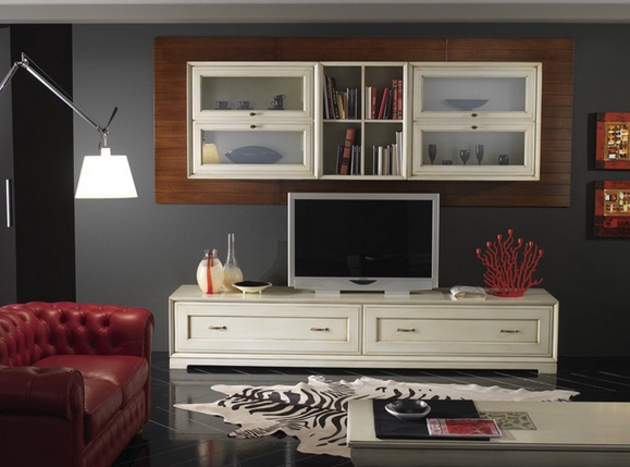 Modular system made of solid wood, at the stilema stand