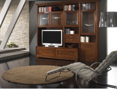 Modular system made of solid wood, at the stilema stand