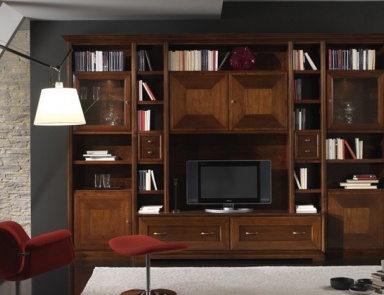 Modular system made of solid wood, at the stilema stand