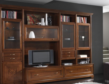 Modular system made of solid wood, at the stilema stand