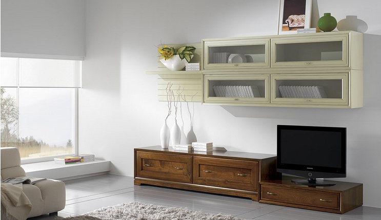 Modular system made of solid wood, at the stilema stand