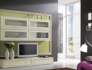 Modular system made of solid wood, at the stilema stand