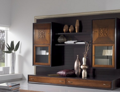 Modular system made of solid wood, at the stilema stand