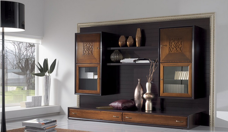 Modular system made of solid wood, at the stilema stand