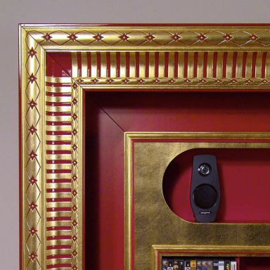 The panel under the TV to The Wall Home Cinema