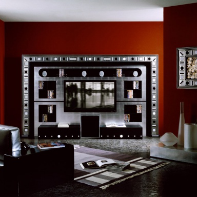 The panel under the TV to The Wall Home Cinema