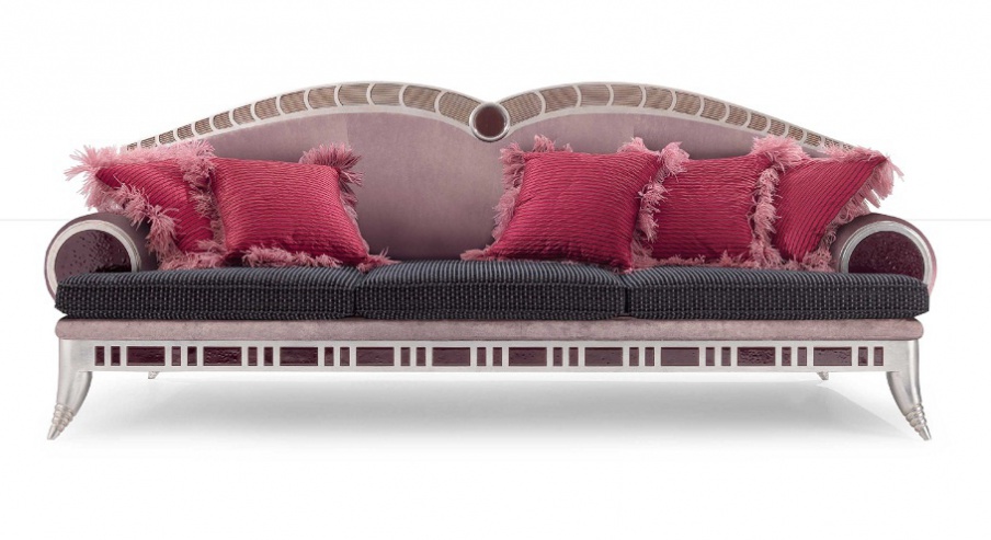 Three-seater sofa made of solid wood, Elledue