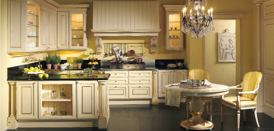 Set for the kitchen made of solid wood, Elledue