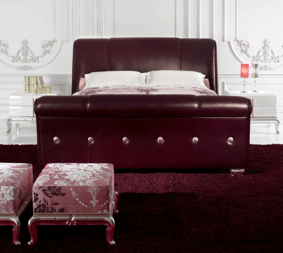 Bed double made of solid wood, Elledue