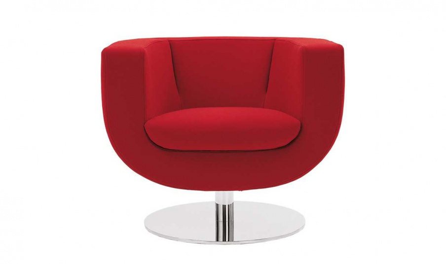 A chair on metal base, Tulip B & B Italia