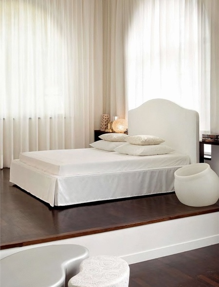 Double bed with high headboard, Lip - Bonaldo