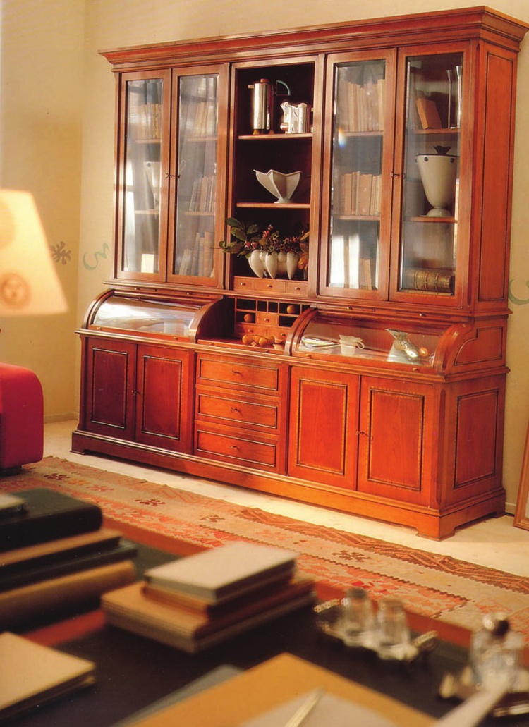 Bookcase cherry wood L1145, Annibale Colombo